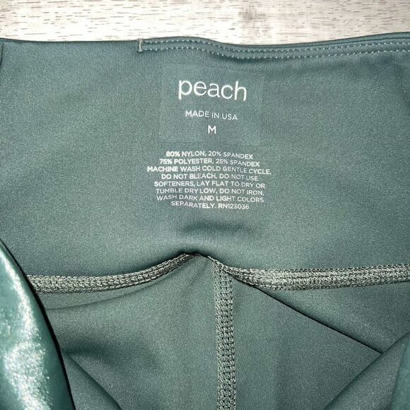 Peach Nina 2.0 Forest Compression Leggings Gloss Front, Matte Back Womens Medium - Picture 4 of 11